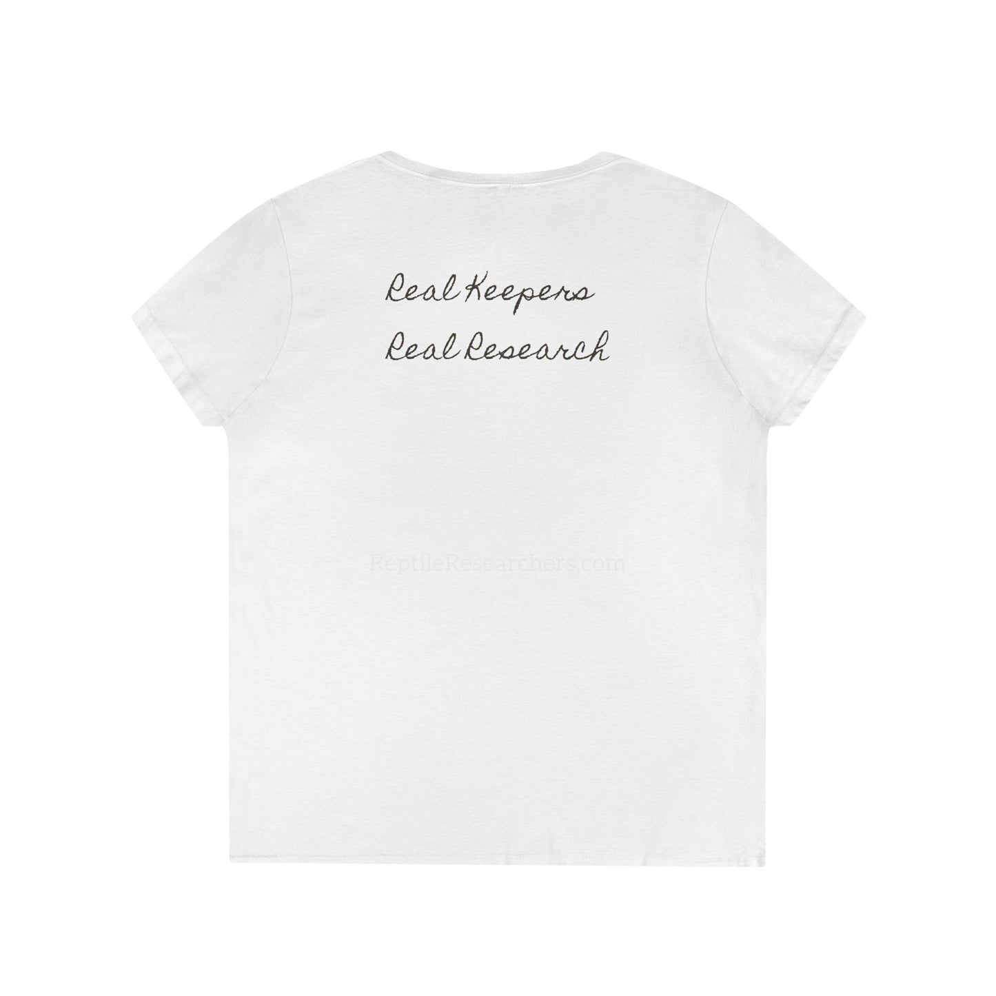 Reptile Researchers Ladies' V-Neck T-Shirt — 'Reptile Researchers' Logo Tee for Her