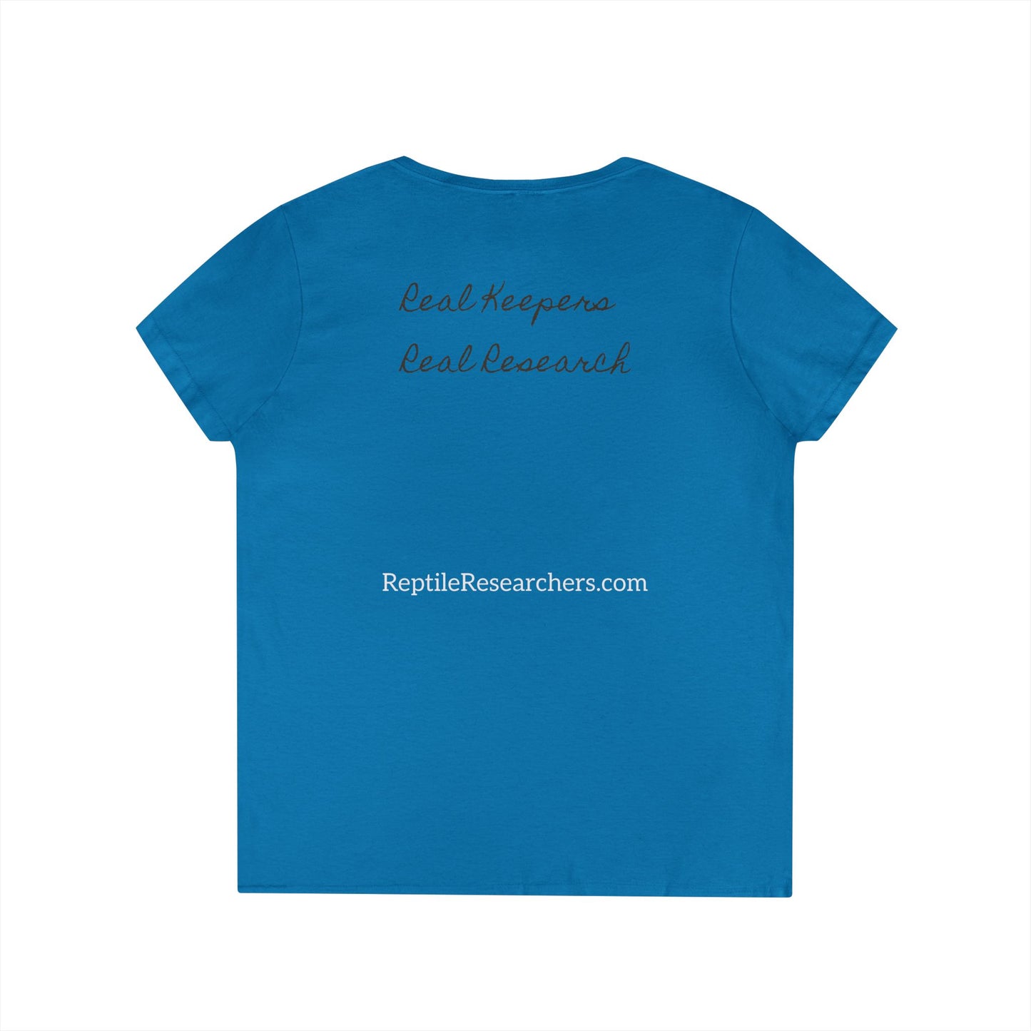Reptile Researchers Ladies' V-Neck T-Shirt — 'Reptile Researchers' Logo Tee for Her
