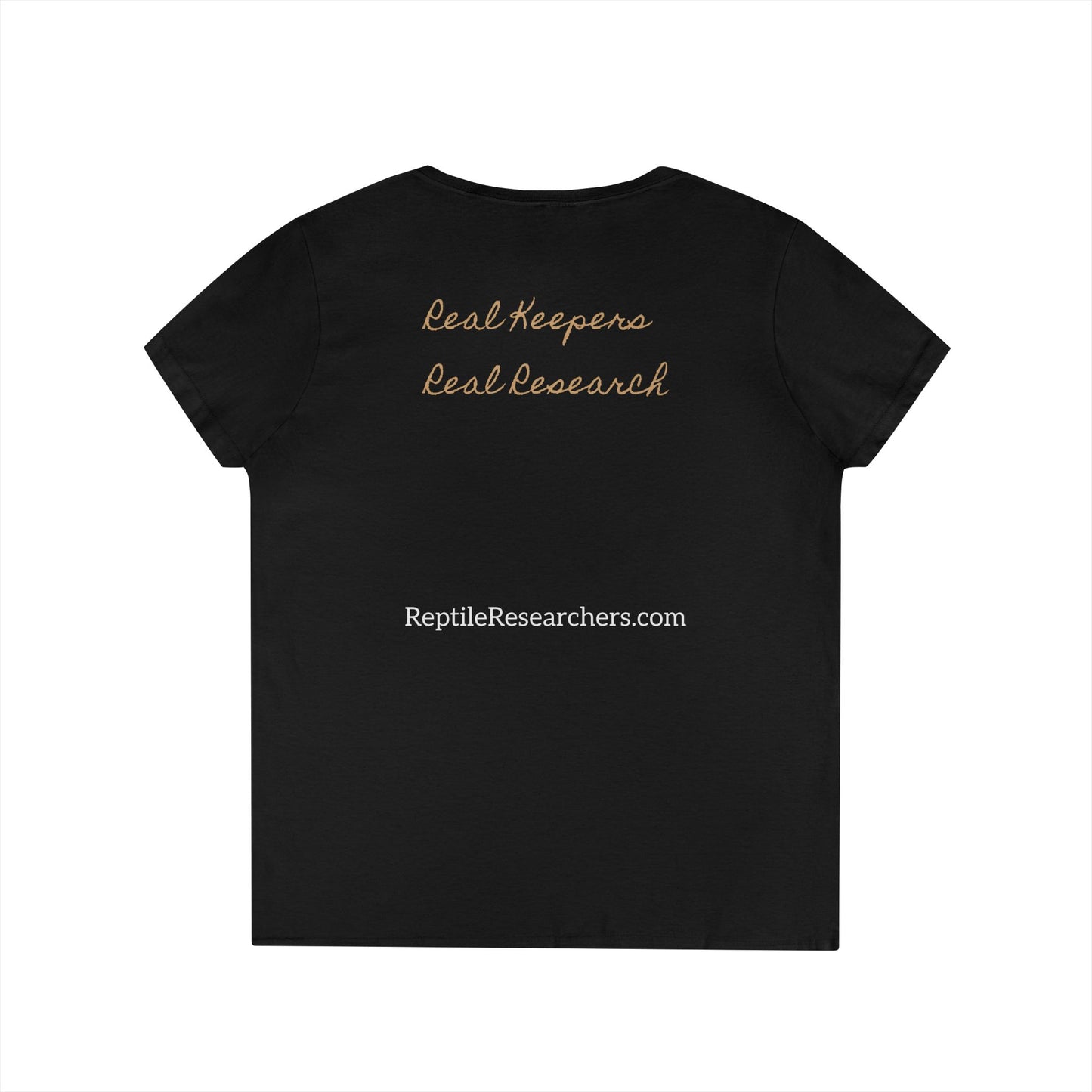Reptile Researchers Ladies' V-Neck T-Shirt — 'Reptile Researchers' Logo Tee for Her